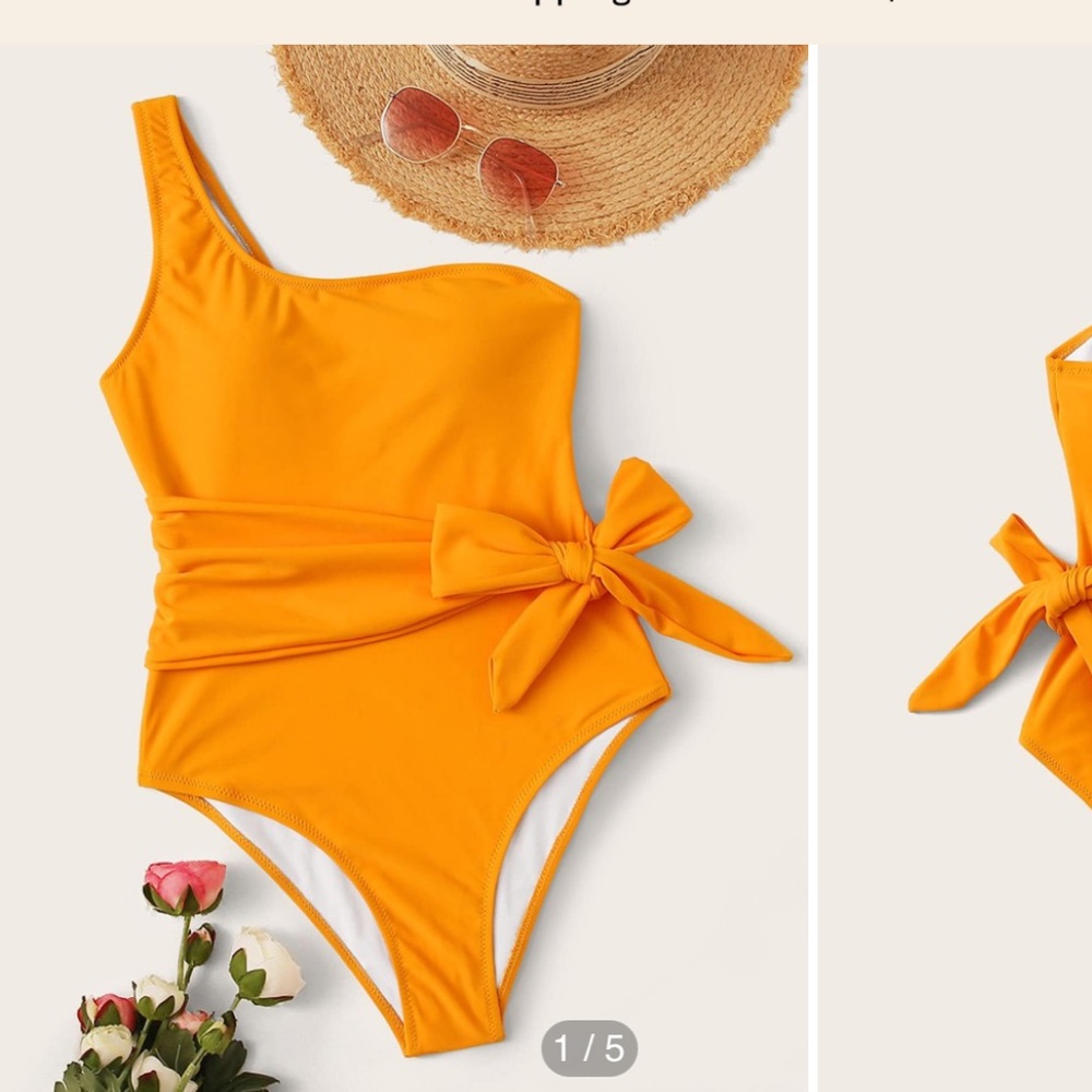One piece bathing suit.